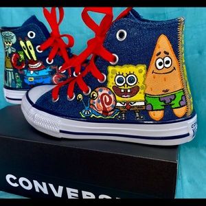 Custom Painted Spongebob Converse NWT
